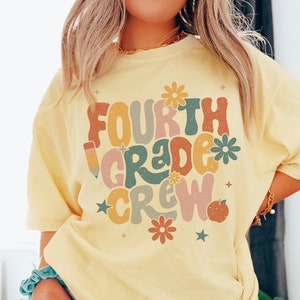 Retro Fourth Grade Teacher Shirt, 4th Grade Teacher Shirt for First Day Of School, Kindergarten Teacher Tshirt, Preschool Teacher T-Shirt