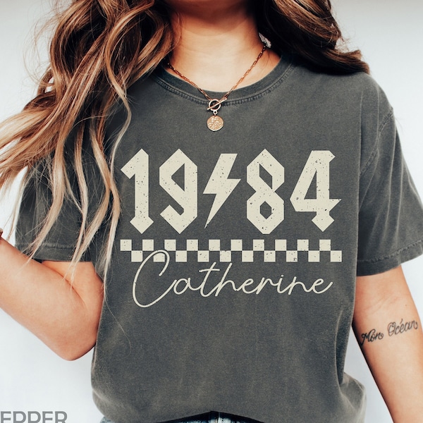 Classic 1984 Shirts For Women, Vintage 40th Birthday Year Number Tshirt For Him, 40th Milestone Best Friend Bday Gift For Her, 40 Bday Shirt