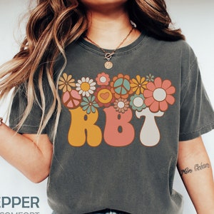 Retro Registered Behavior Technician Shirts For Women, Groovy RBT Comfort Colors Shirt, ABA Therapy Flower Shirt, Applied Behavior Analysis