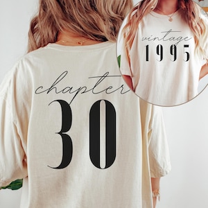 Classic 1995 Shirts For Women, Vintage 30th Birthday Year Number Tshirt For Him, 30th Milestone Best Friend Bday Gift For Her, 30 Bday Shirt
