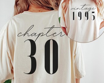Classic 1995 Shirts For Women, Vintage 30th Birthday Year Number Tshirt For Him, 30th Milestone Best Friend Bday Gift For Her, 30 Bday Shirt