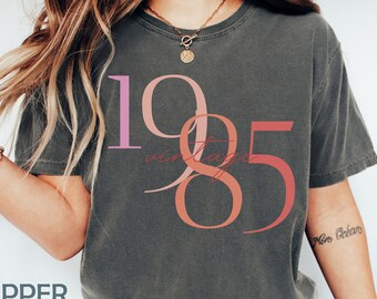 Classic 1986 Shirts For Women, Vintage 40th Birthday Year Number Tshirt For Him, 40th Milestone Best Friend Bday Gift For Her, 40 Bday Shirt