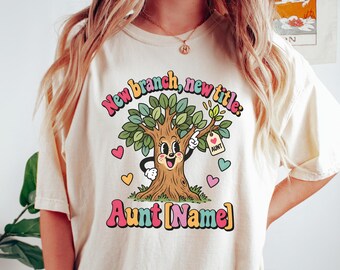 New Aunt Shirt for Aunt to be, Personalized Aunt Name Shirt, Promoted to Aunt Shirt, Auntie Shirt, New Aunty Gift, Aunt Announcement Shirt