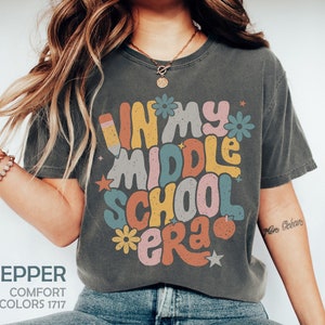 Fifth Grade Graduation Shirt, In My Middle School Era Shirt, Retro 5th Grade Graduation Tshirt, Groovy Elementary School Graduation T-Shirt