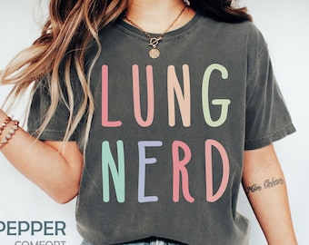 Zabawna koszulka terapeuty oddechowego, koszulka z terapią oddechową, koszulka RT RRT, koszulka Rainbow Lung Nerd, koszulka pielęgniarki pulmonologicznej