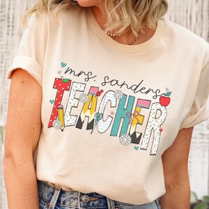 Comfort Colors® Custom Teacher Shirt, Personalized Teacher Name Shirt, New Teacher Appreciation Gifts, Back To School Shirt for Teachers
