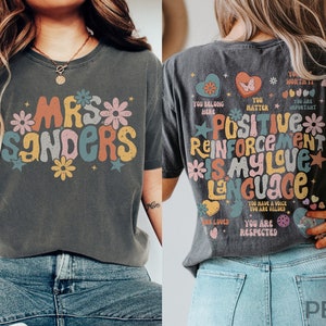 Camicia di San Valentino personalizzata per terapia ABA, camicie retrò di San Valentino per RBT, maglietta di affermazione positiva, maglietta dell'analista del comportamento BCBA
