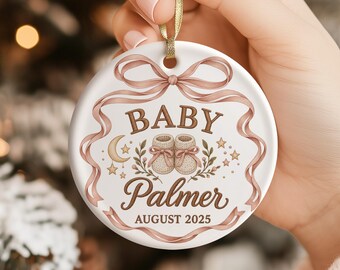 Personalized Pregnancy Announcement Baby First Christmas Ornament, Expected Due Date Baby Keepsake Ornament 2026, Custom New Baby Xmas Gift