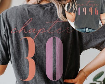Classic 1996 Shirts For Women, Vintage 30th Birthday Year Number Tshirt For Him, 30th Milestone Best Friend Bday Gift For Her, 30 Bday Shirt