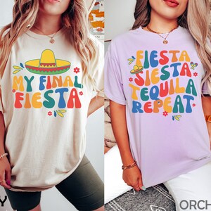 Final Fiesta Bachelorette Party Shirts, Nacho Average Bride Tshirt, Funny Mexico Bachelorette Shirts, Retro Groovy Cinco De Mayo Bride Shirt