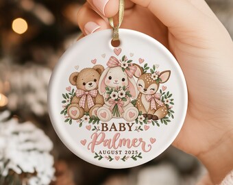Personalized Pregnancy Announcement Baby First Christmas Ornament, Expected Due Date Baby Keepsake Ornament 2026, Custom New Baby Xmas Gift