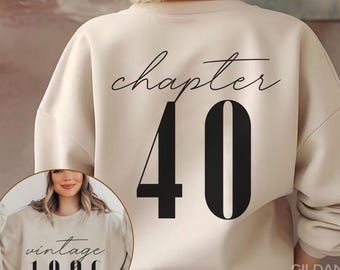 Classic 1986 Sweatshirts For Women, Vintage 40th Birthday Year Number Sweater For Him, Cute 40th Milestone Best Friend 40 Bday Shirt For Her