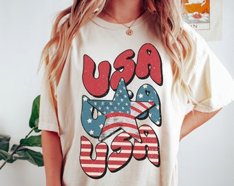 Yimoya Retro 'Party In The USA' 4th Of July Shirt - Women's Patriotic Tee, Soft & Breathable - View #6