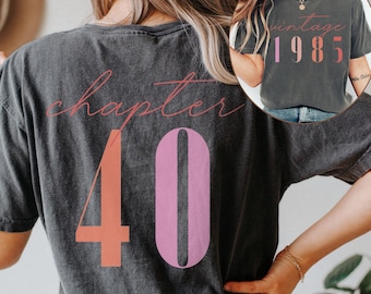 Classic 1985 Shirts For Women, Vintage 40th Birthday Year Number Tshirt For Him, 40th Milestone Best Friend Bday Gift For Her, 40 Bday Shirt