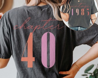 Classic 1985 Shirts For Women, Vintage 40th Birthday Year Number Tshirt For Him, 40th Milestone Best Friend Bday Gift For Her, 40 Bday Shirt