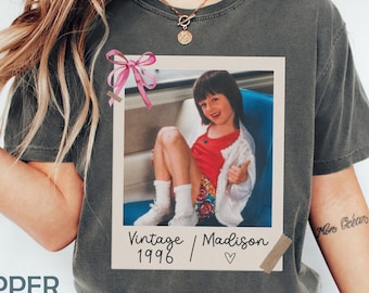 Custom Vintage 1996 Photo and Year PNG Design Sublimation DTF, Custom 30th Picture Birthday Png, Personalized Chapter 30 Birthday Party Png