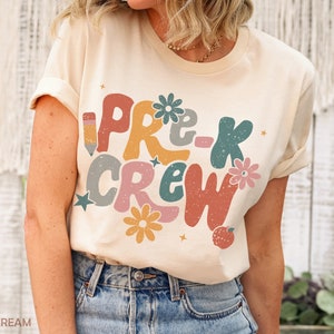 Retro Pre-K Teacher Shirt, Happy First Day Of Preschool Shirt For New Teachers, 1st Day of School Preschool Teacher Shirt, Kindergarten Tee