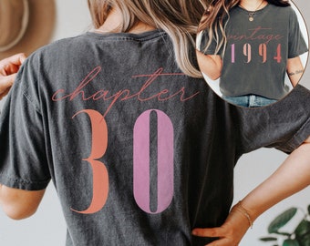 Classic 1994 Shirts For Women, Vintage 30th Birthday Year Number Tshirt For Him, 30th Milestone Best Friend Bday Gift For Her, 30 Bday Shirt