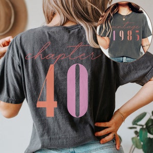 Classic 1985 Shirts For Women, Vintage 40th Birthday Year Number Tshirt For Him, 40th Milestone Best Friend Bday Gift For Her, 40 Bday Shirt