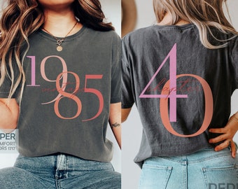 Classic 1986 Shirts For Women, Vintage 40th Birthday Year Number Tshirt For Him, 40th Milestone Best Friend Bday Gift For Her, 40 Bday Shirt