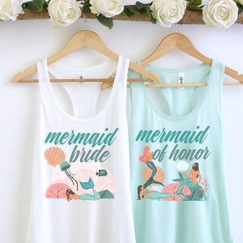 Mermaid Bachelorette Party Shirts Bridal Party Shirts Getting - Etsy