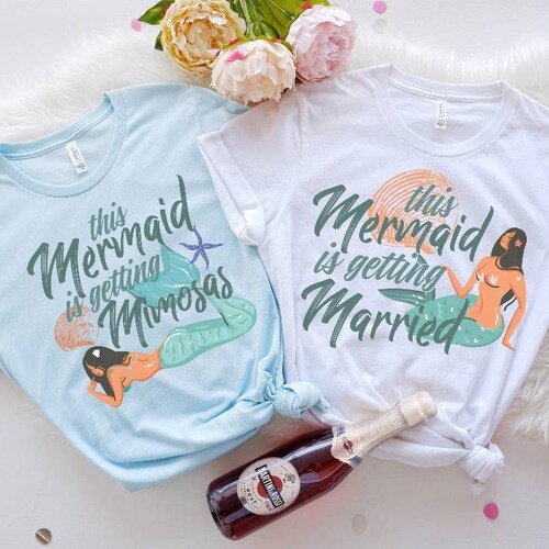 Mermaid Bachelorette Party Shirts Bridal Party Shirts Getting - Etsy