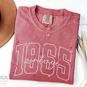 Classic 1965 Shirts For Women, Vintage 60th Birthday Year Number Tshirt For Him, 60th Milestone Best Friend Bday Gift For Her, 60 Bday Shirt