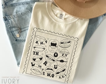Comfort Colors® Speech Therapy Shirt, Postal Stamp Speech Therapist Assistant Tshirt, SLP SLPA Gift for Speech Language Pathologist T-Shirt