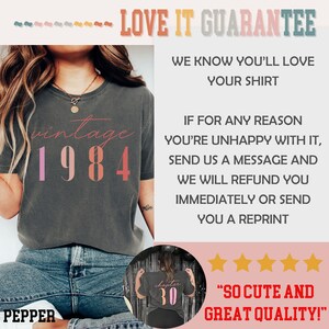 Custom 1984 Birthday Shirt For Him – Personalized Vintage 40th Birthday Gift Tee - View #2