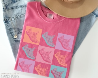 Camiseta Miles Tracker Runner Comfort Colors®, ideal para amantes de las zapatillas de running, para correr, para gimnasio y para el Día de la Madre.