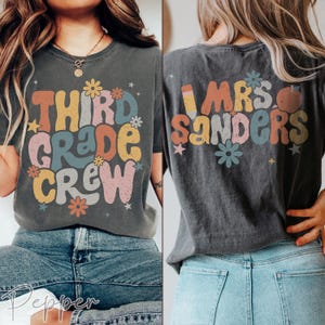 Personalized Third Grade Teacher Shirt, Happy First Day Of School Shirt For Teachers, Custom 1st Day of School 3rd Grade Teacher Name Tshirt