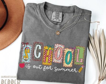 Die Schule ist für den Sommer Png, glücklicher letzter Tag der Schule Png, Ende des Schuljahres Shirt Png Sublimation, Lehrer Anerkennung digitaler Download