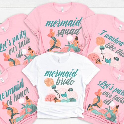 Mermaid Bachelorette Party Shirts Bridal Party Shirts Getting - Etsy