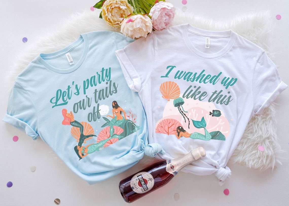 Mermaid Bachelorette Party Shirts Bridal Party Shirts Getting - Etsy