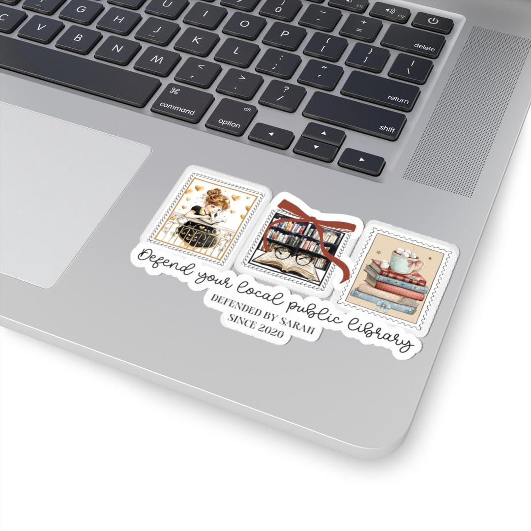 Defend Your Local Public Library Sticker, Custom Book Lover Gift ...