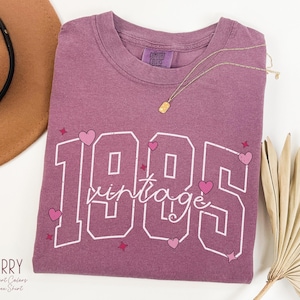 Classic 1985 Shirts For Women, Vintage 40th Birthday Year Number Tshirt For Him, 40th Milestone Best Friend Bday Gift For Her, 40 Bday Shirt