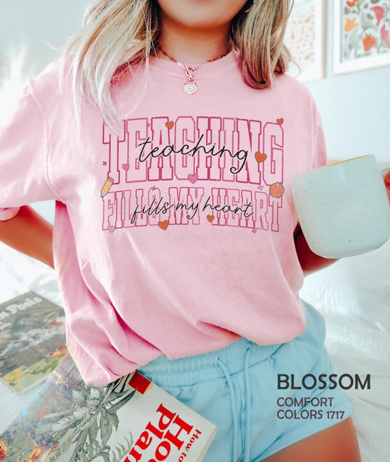 Funny Teacher T-Shirt For Women – Heart Graphic Tee, Teacher Appreciation Gift, Casual Top - View #8