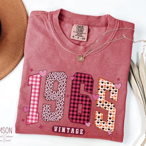 Classic 1965 Shirts For Women, Vintage 60th Birthday Year Number Tshirt For Him, 60th Milestone Best Friend Bday Gift For Her, 60 Bday Shirt