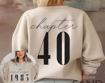 Classic 1985 Sweatshirts For Women, Vintage 40th Birthday Year Number Sweater For Him, Cute 40th Milestone Best Friend 40 Bday Shirt For Her