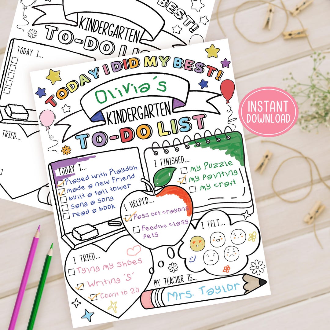 First Day of School to Do List Printable, Back to School to Do List for ...