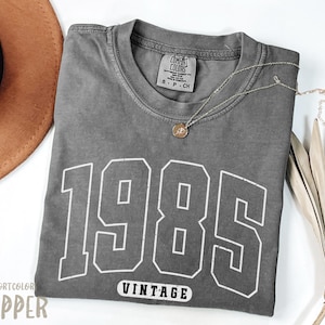 Classic 1985 Shirts For Women, Vintage 40th Birthday Year Number Tshirt For Him, 40th Milestone Best Friend Bday Gift For Her, 40 Bday Shirt