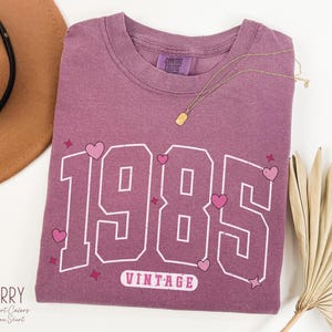 Classic 1985 Shirts For Women, Vintage 40th Birthday Year Number Tshirt For Him, 40th Milestone Best Friend Bday Gift For Her, 40 Bday Shirt