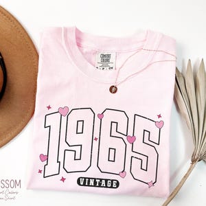 Classic 1965 Shirts For Women, Vintage 60th Birthday Year Number Tshirt For Him, 60th Milestone Best Friend Bday Gift For Her, 60 Bday Shirt