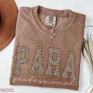 Kindergarten Paraprofessional Shirt, Leopard Teacher Aide Shirts for First Day Of School, Para Parapro Shirt, Paraeducator Back to School