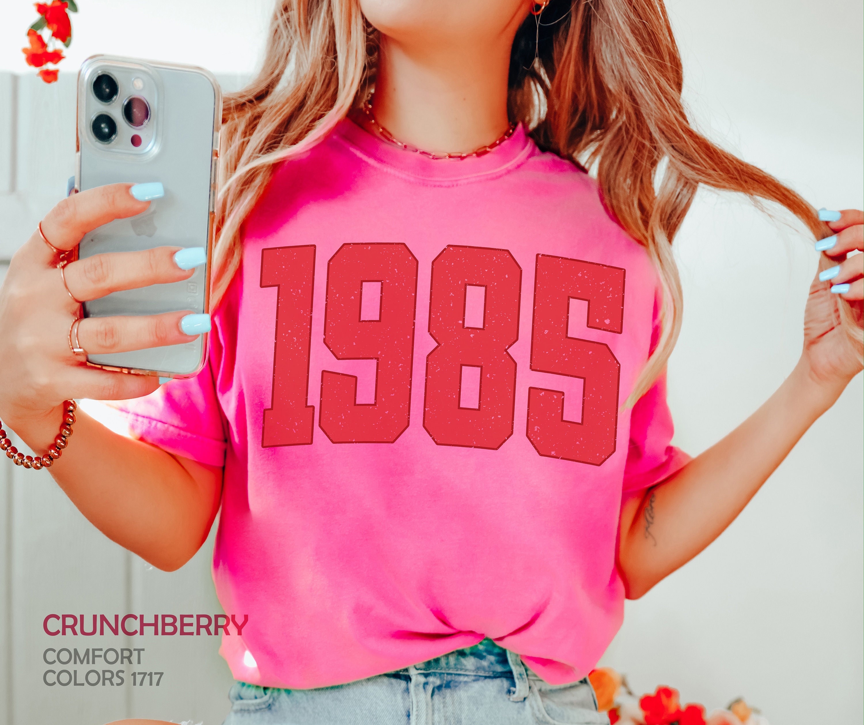 Vintage 1985 Shirts for Women, 1985 College Style Number