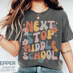 Fifth Grade Graduation Shirt, Next Stop Middle School Shirt, Retro 5th Grade Graduation Tshirt, Groovy Elementary School Graduation T-Shirt