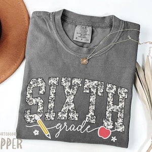 Retro Sixth Grade Teacher Shirt, 6th Grade Teacher Shirt for First Day Of School, Toile De Jouy Kindergarten Teacher Tshirt, Back To School