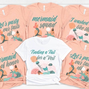 Mermaid Bachelorette Party Shirts, Bridal Party Shirts Getting Ready ...