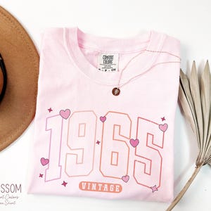 Classic 1965 Shirts For Women, Vintage 60th Birthday Year Number Tshirt For Him, 60th Milestone Best Friend Bday Gift For Her, 60 Bday Shirt