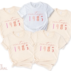 Classic 1985 Shirts For Women, Vintage 40th Birthday Year Number Tshirt For Him, 40th Milestone Best Friend Bday Gift For Her, 40 Bday Shirt